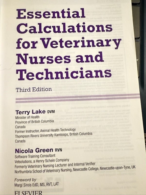 Essential Calculations for Veterinary Nurses and Technicians