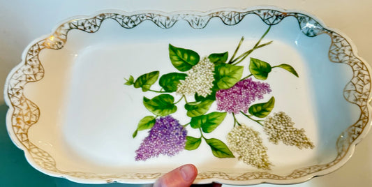 Large Platter with Lilac Flowers Design